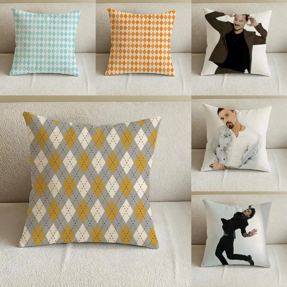 Natural Linen Cushion Cover – Printed Pillow Case Sofa & Bed Linen Cushion Cover Axl