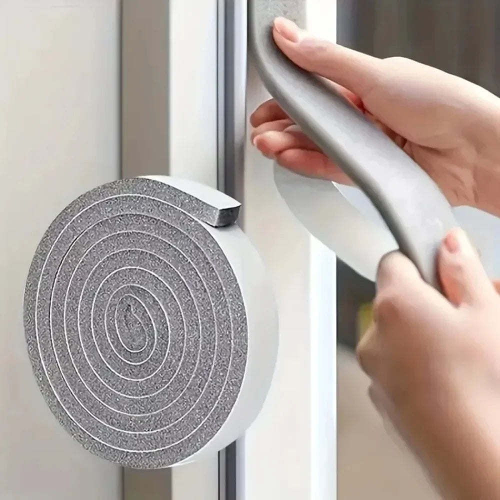 PU Foam Seal Strip Tape – Self-Adhesive Weather Stripping 2M/4M Foam Weather Stripping Axl