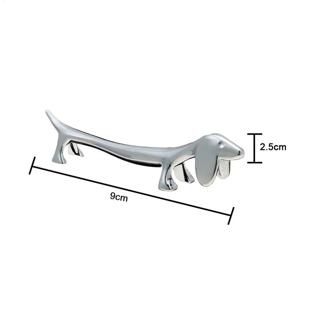 Dog-Shaped Stainless Steel Chopstick & Utensil Rest Utensil Rest Axl Silver