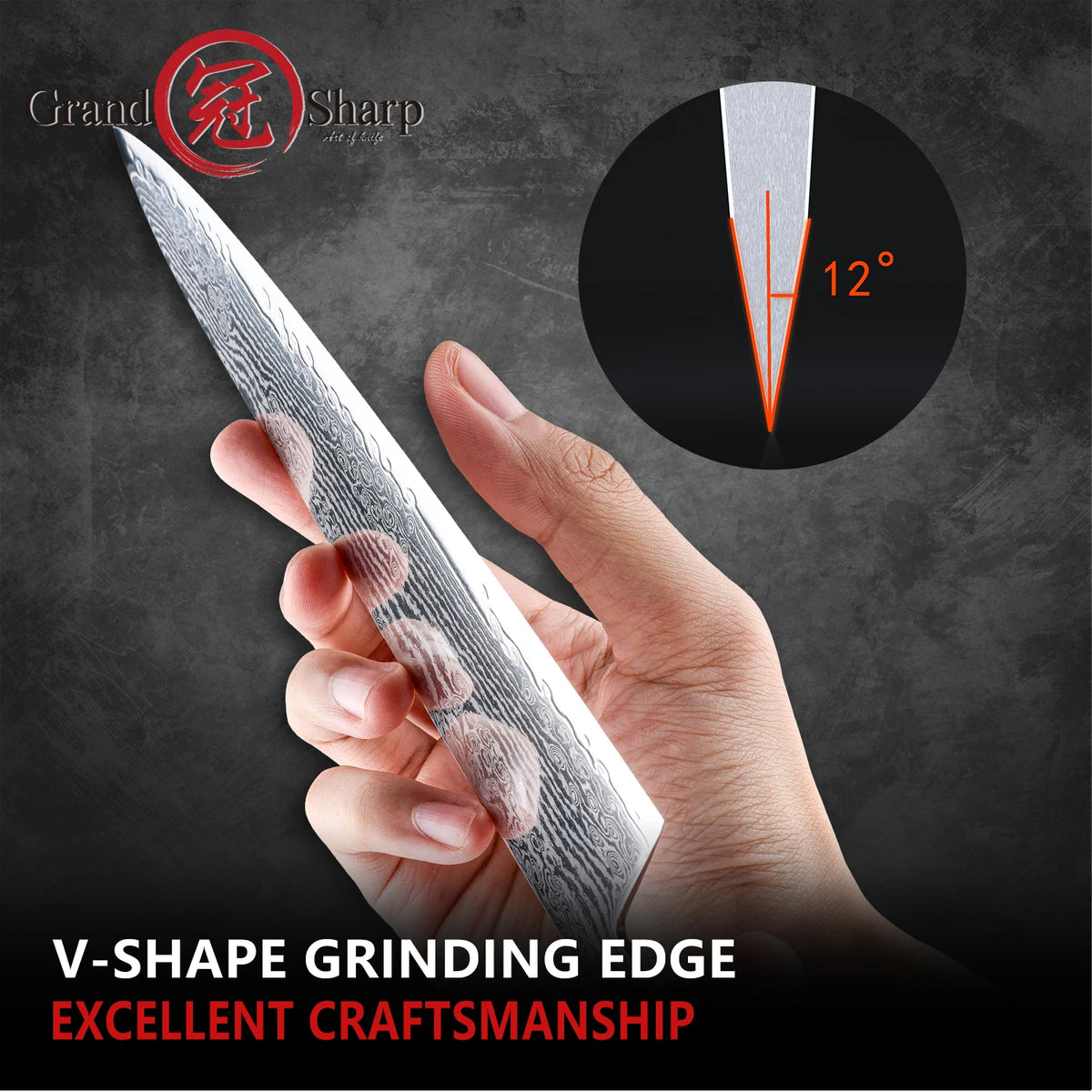 67-Layer Damascus Chef Knife Blade S35VN Steel – DIY No Handle Damascus Knife Blade Axl