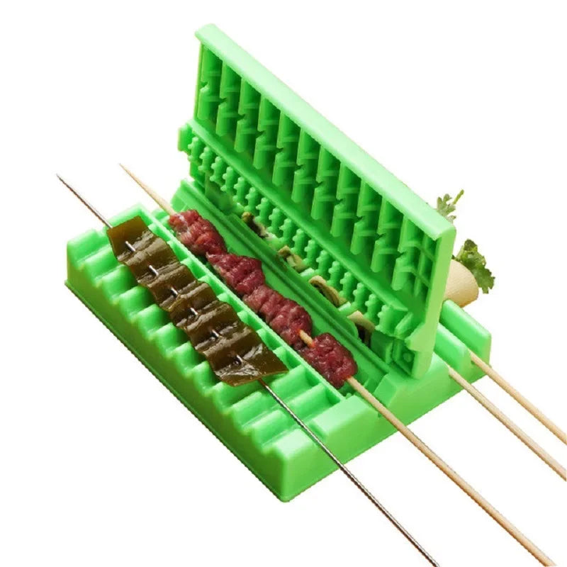BBQ Kebab Maker Box – 3-in-1 Skewer Stringer for Meat & Veg BBQ Skewer Maker Axl