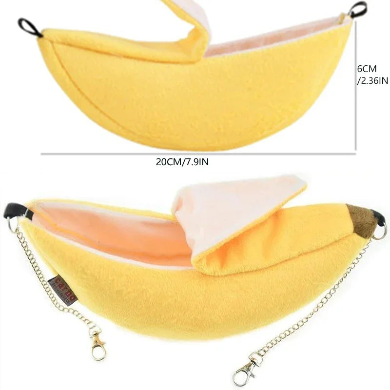 Banana Hammock Bed for Hamster, Sugar Glider & Small Pets Small Pet Hammock Bed Axl