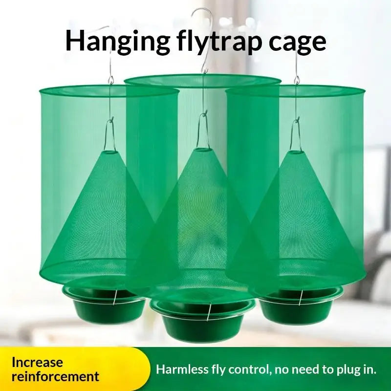 Hanging Fly Trap – Green Mesh Net for Garden, Farm & Patio Outdoor Fly Trap Axl