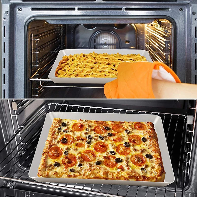 Nonstick Square Perforated Pizza Pan – 8/10/12 Inch Aluminum Pizza Baking Pan Axl