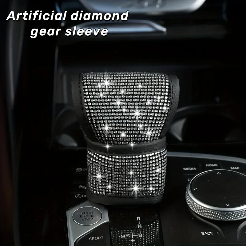 Bling Rhinestone Car Gear Shift Cover – Universal Fit Gear Shift Cover Axl