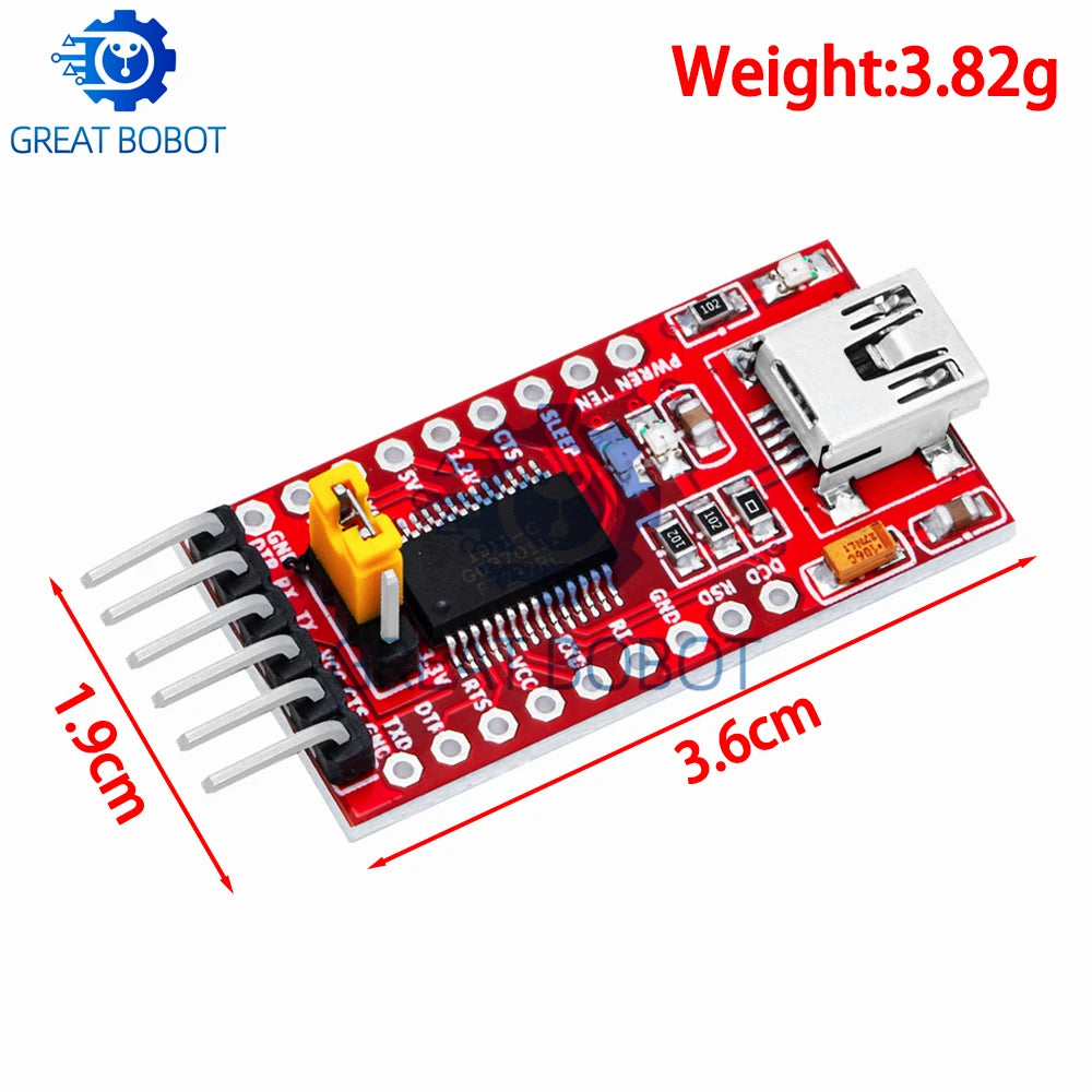 FT232RL FTDI USB to TTL Serial Adapter 3.3V 5V Arduino Module USB Serial Adapter Axl