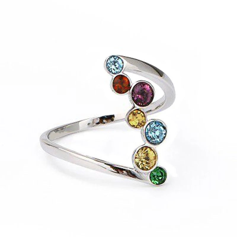 Huitan Colorful CZ Ring – Women's Fashion Jewelry Gift Fashion Ring Axl