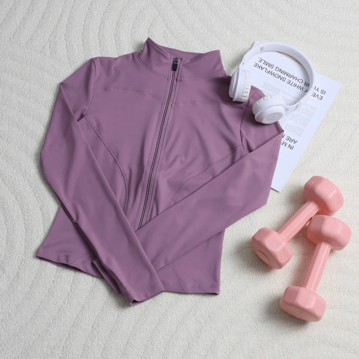 Women's Plus Velvet Zip-Up Sports Jacket – Slim Fit Quick Dry Women's Sports Jacket Axl Pink purple XL