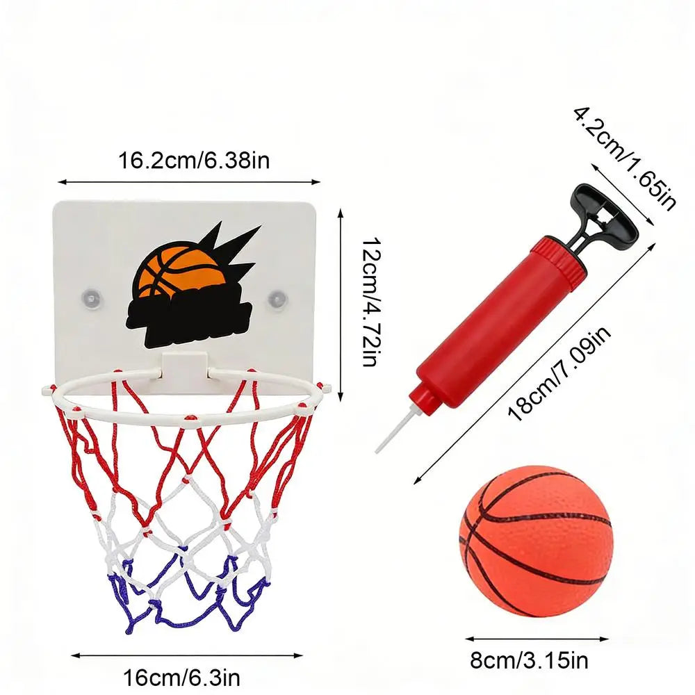 Mini Indoor Basketball Hoop for Kids – Suction Cup Wall Mount Kids Basketball Hoop Axl As picture