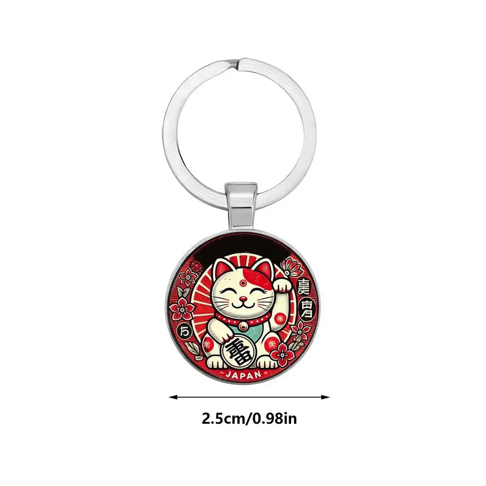 Lucky Cat Keychain Pendant – Cute Charm for Bags & Keys Keychain Charm Pendant Axl Red