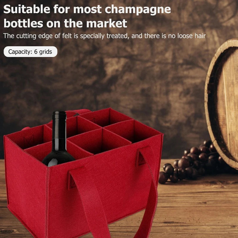 Foldable 6-Bottle Wine Carrier Bag – Waterproof Travel Tote Wine Bottle Carrier Axl