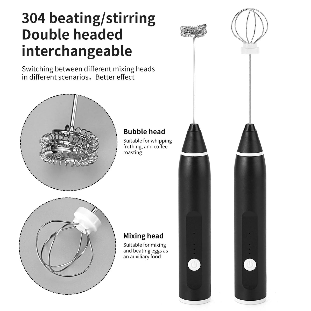 Mini Handheld Milk Frother Wand – USB Rechargeable Mixer Milk Frother Wand Axl