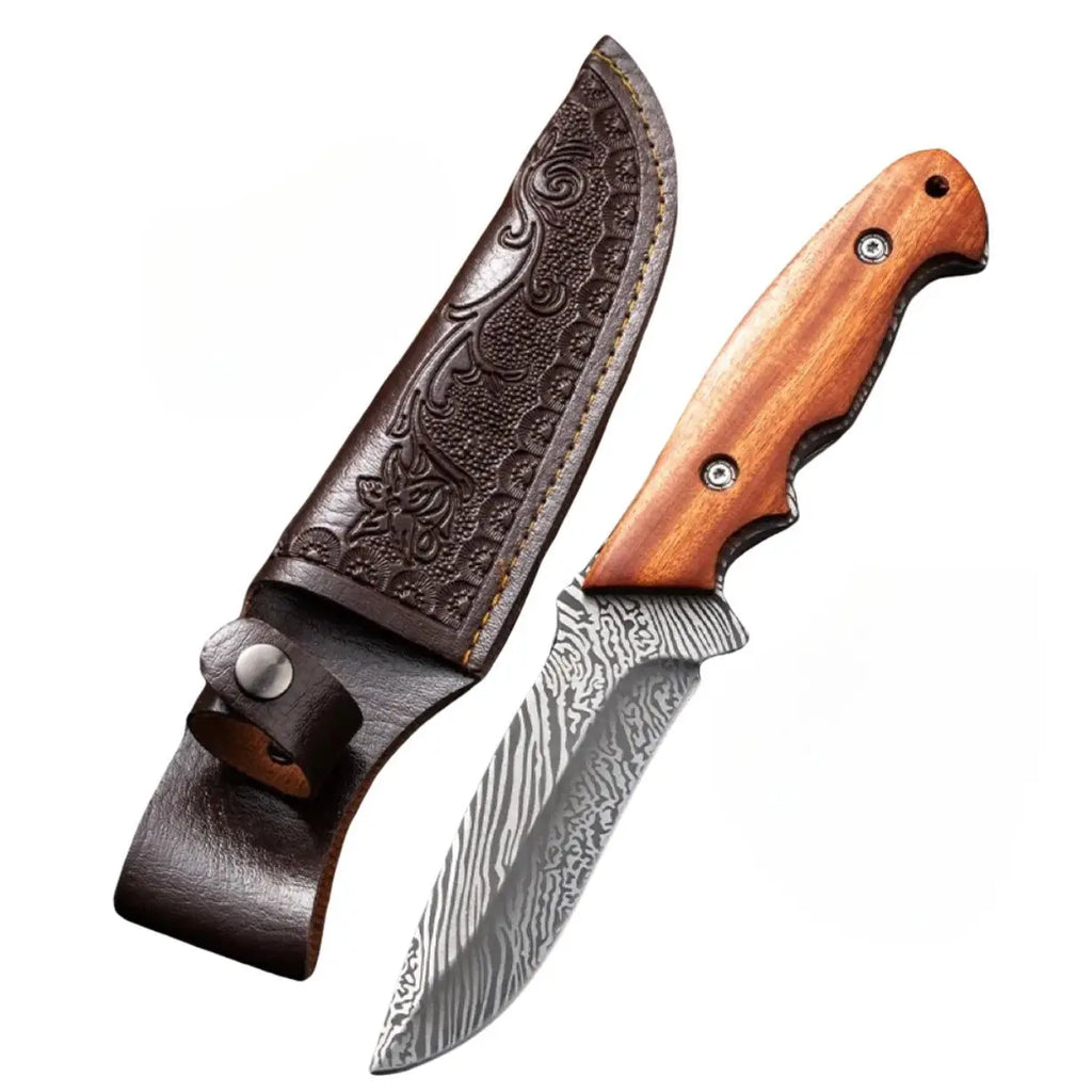 Damascus Pattern Kitchen Knife – D2 Steel Multi-Purpose Boning Multi-Purpose Kitchen Knife Axl 1pcs