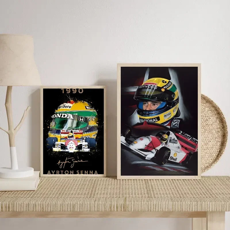 Senna F1 Helmet World Champion Poster – Wall Art Sticker Wall Art Poster Axl