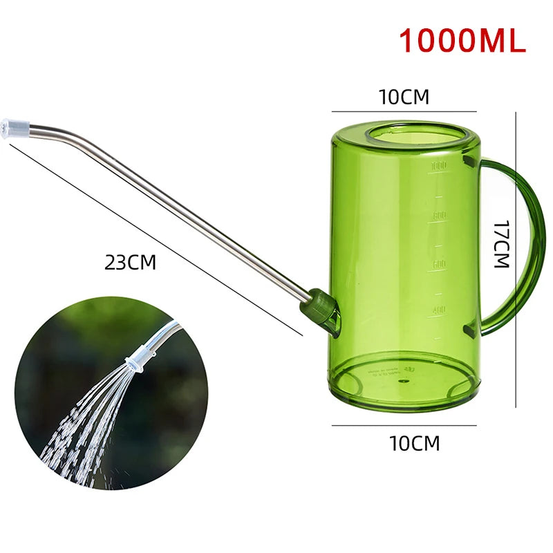 1.5L Long Spout Watering Can – Detachable Garden Kettle Garden Watering Can Axl green 1L