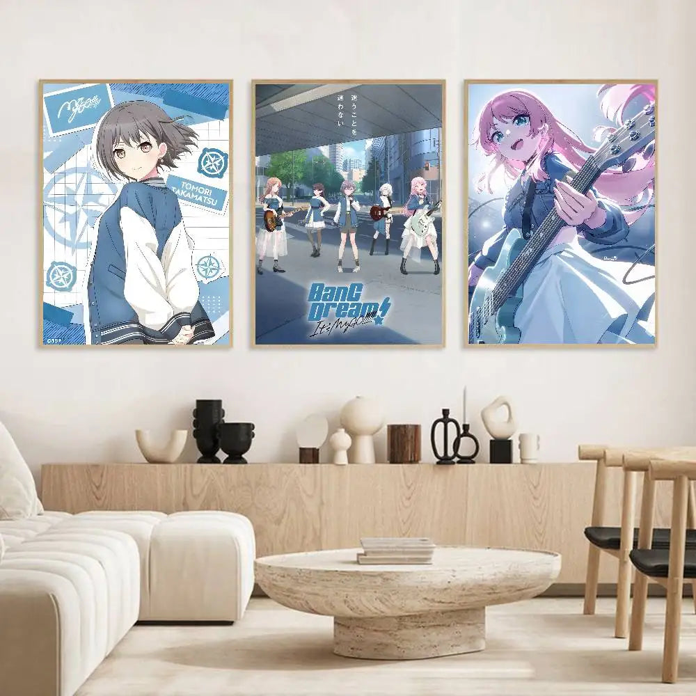BanG Dream MyGO Anime Poster – HD Self-Adhesive Waterproof Wall Art Anime Wall Poster Axl