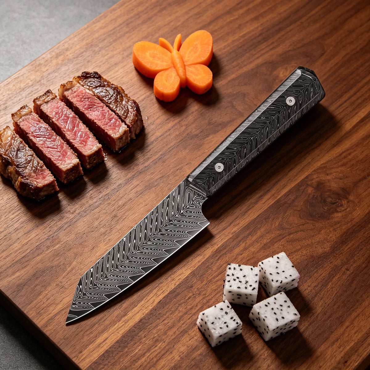 Damascus Steel Meat Cleaver & Chef Knife – Multipurpose Kitchen Damascus Chef Knife Axl Cleaver Knife