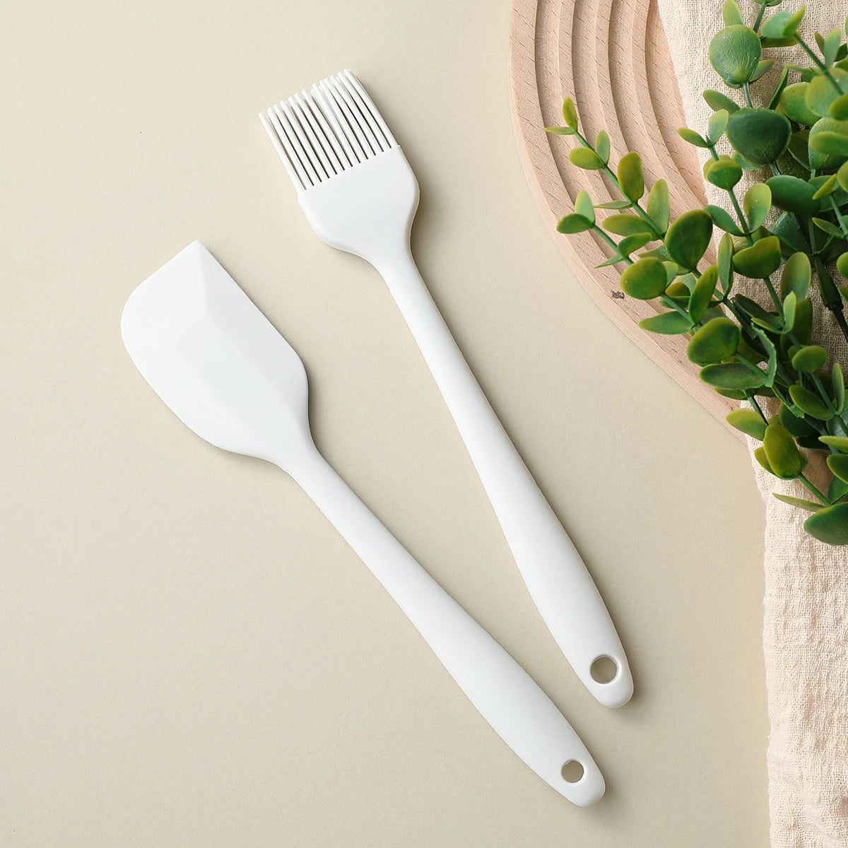 Silicone Baking Spatula & Oil Brush Set – 2-Piece Kit Silicone Baking Set Axl