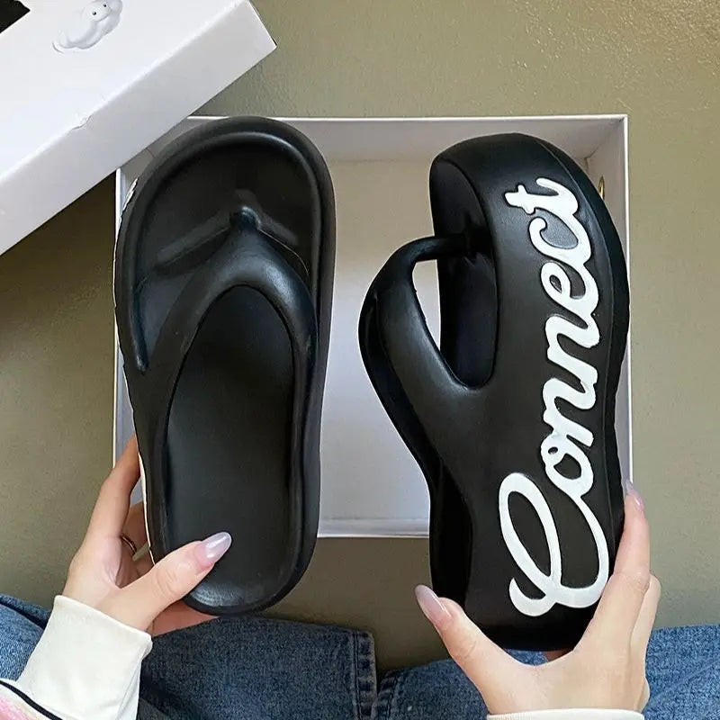 Lorilury 8cm Platform EVA Slides – Women's Height Boost Slippers Platform Slide Sandals Axl