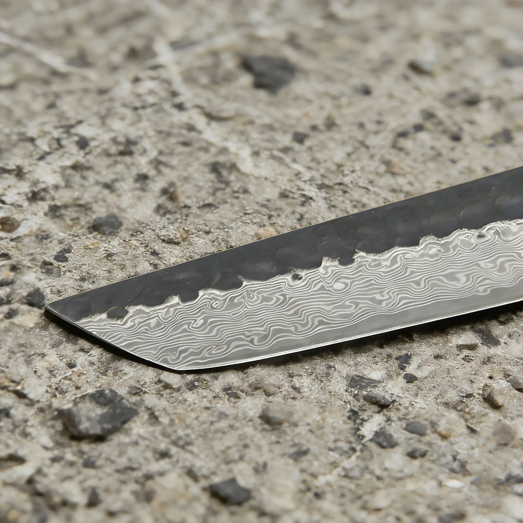 67-Layer Damascus Steel Blank Blade – DIY Sashimi Knife Damascus Knife Blank Axl