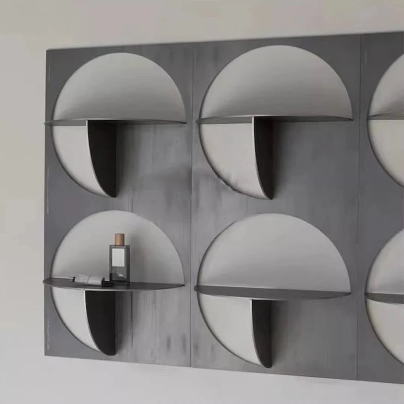 Modern Floating Wall Shelf – Double Tier Metal Storage Rack Floating Wall Shelf Axl