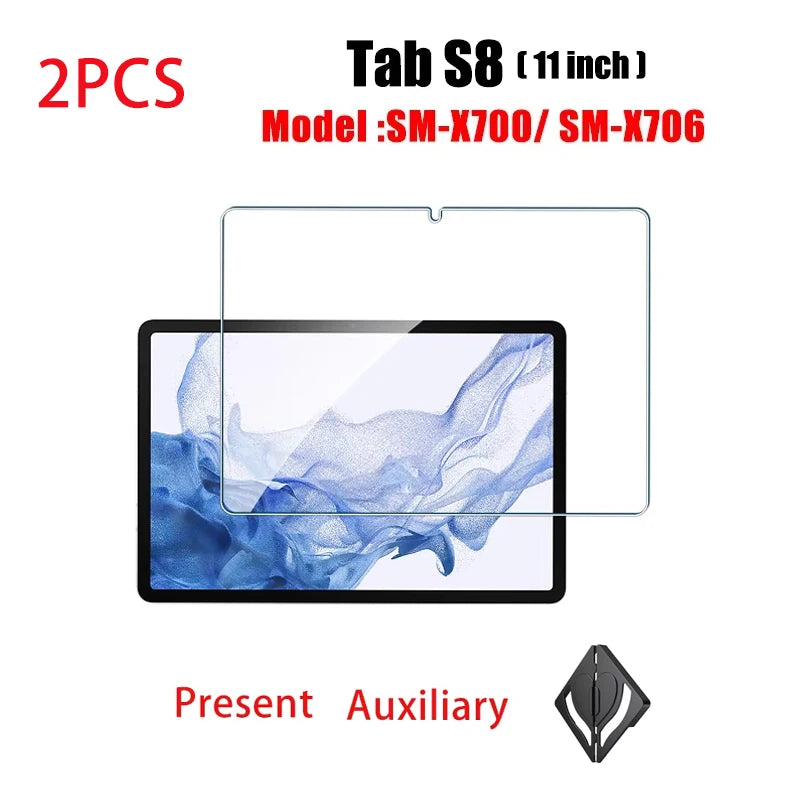 2-Pack Tempered Glass Screen Protector – Samsung Galaxy Tab S9 FE & S8 Tablet Screen Protector Axl FOR Tab S8 11inch