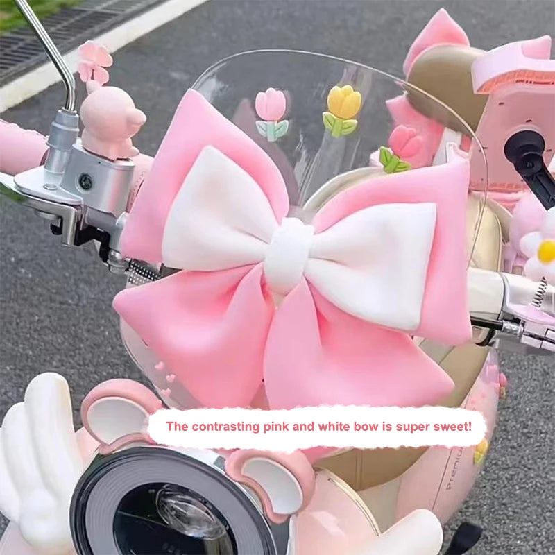 Large Bow Helmet Decoration – DIY Motorcycle & Scooter Decal Helmet Bow Decoration Axl