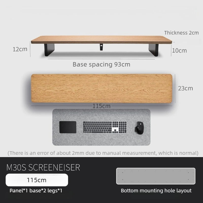 Monitor Stand Riser & Modular Wood Desk Organizer – M30S Monitor Stand Riser Axl Oak Color 115CM