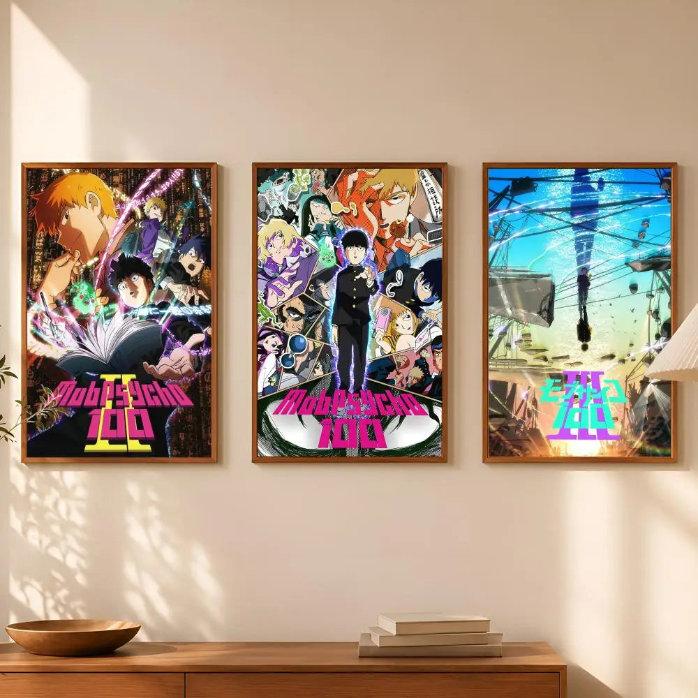 Mob Psycho 100 Self-Stick HD PVC Anime Wall Poster | Waterproof Anime Wall Poster Axl