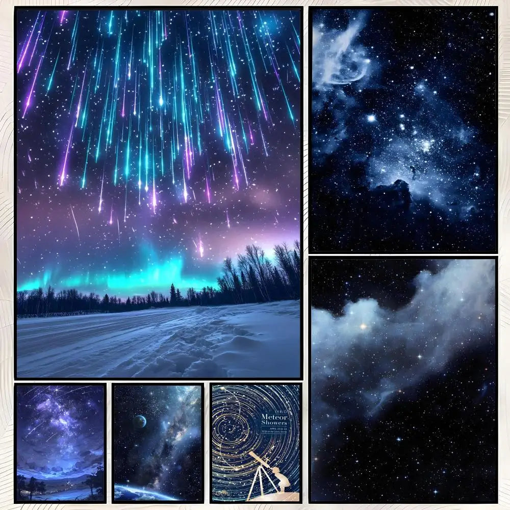Starry Sky Self-Stick PVC Wall Poster – HD Waterproof Decor Wall Art Poster Axl