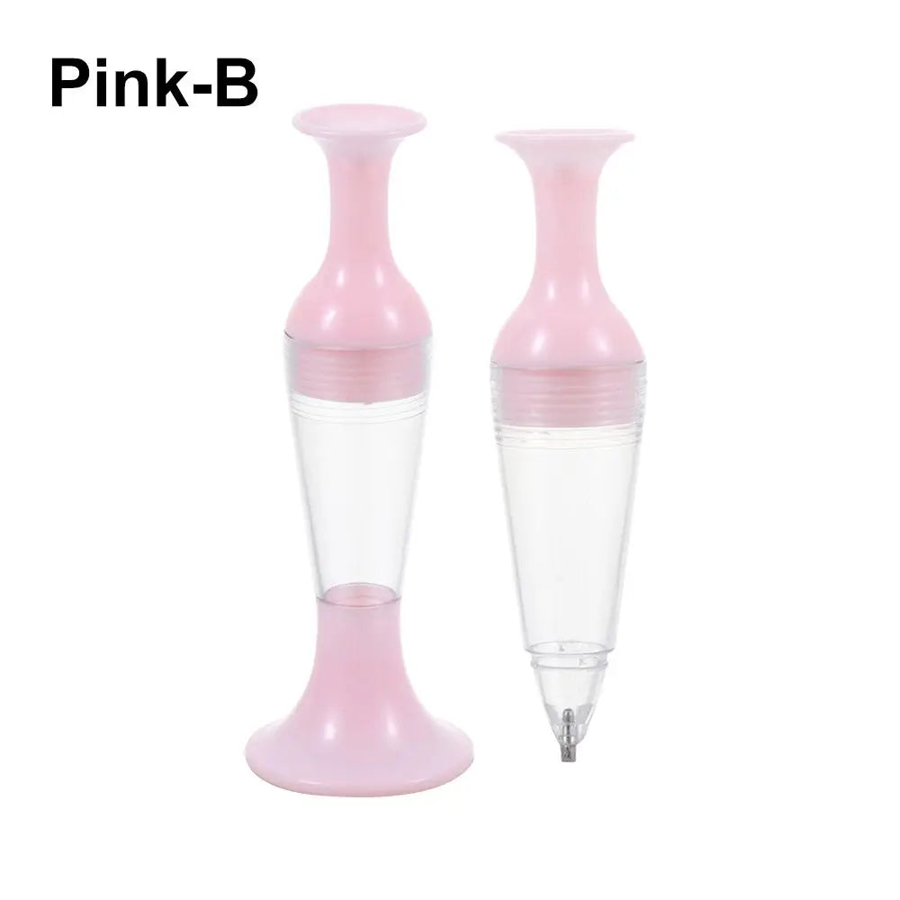 5D Diamond Painting Point Drill Pen – Flower Pot Design Tool Diamond Painting Pen Axl pink-B