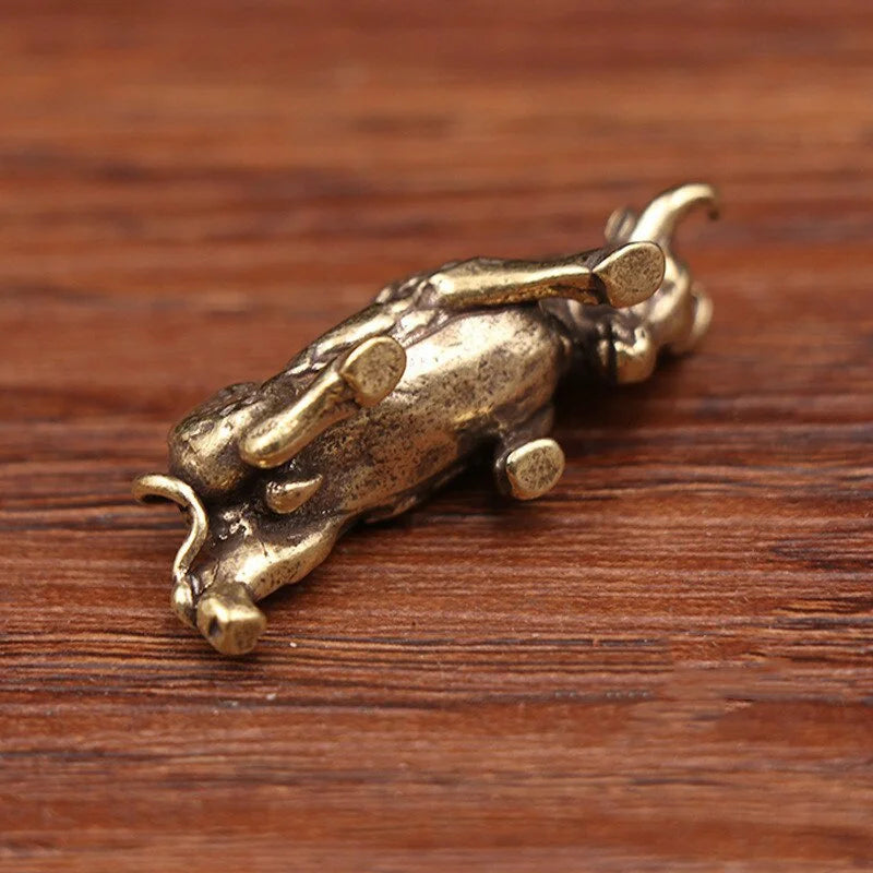 Brass Copper Bullfighting Statue – Lucky Bull Desk Figurine Decorative Figurine Axl
