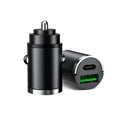 Mini Car Charger QC3.0 & PD USB-C Fast Charging | iPhone & Android Car Charger Adapter Axl black