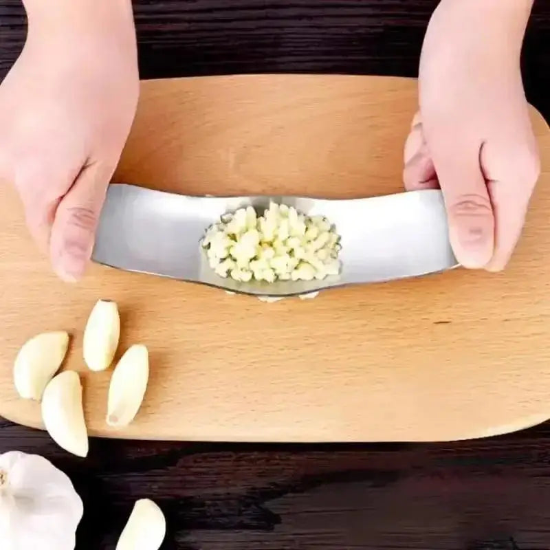 Stainless Steel Garlic Press & Mincer | Manual Kitchen Tool Garlic Press Axl