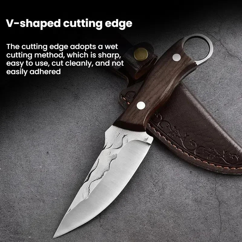 Hand Forged High Carbon Steel Chef Knife with Sheath Chef Knife Axl