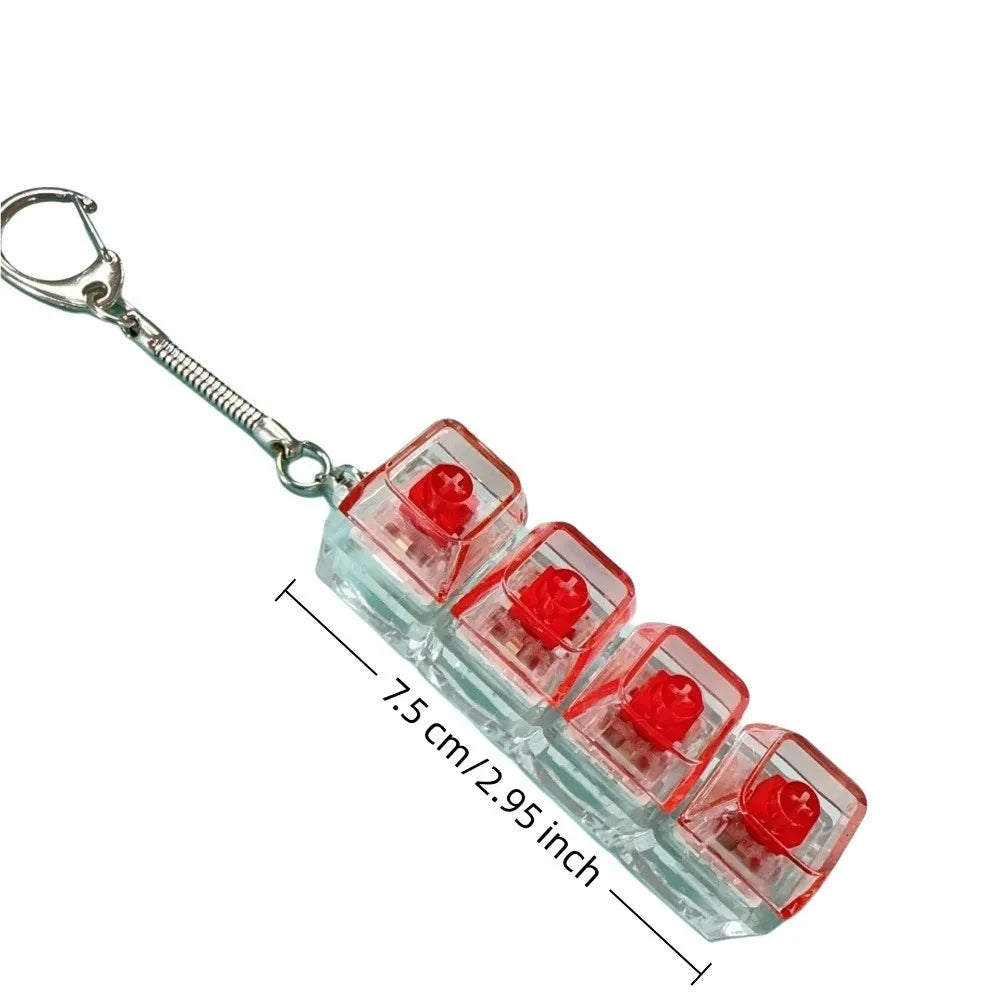 DIY Keyboard Keycap Fidget Keychain Clicker Toy for Adults Fidget Keychain Toy Axl