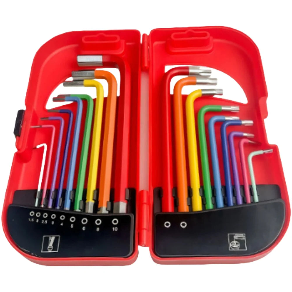 18-Pc Metric Ball End Hex Key Wrench Set – Chrome Vanadium Hex Key Wrench Set Axl