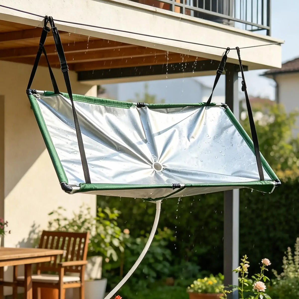 Rain Collector Diverter & Downspout Catcher with 1m Hose Rain Water Collector Axl