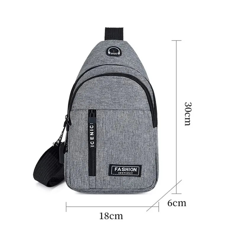 Men's Crossbody Sling Bag – Polyester Travel Chest Bag Crossbody Sling Bag Axl