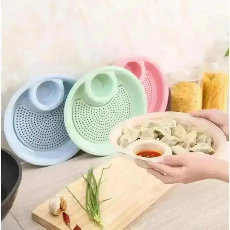 Double Layer Dumpling Drain Plate – Fruit & Veggie Draining Tray Kitchen Drain Tray Axl
