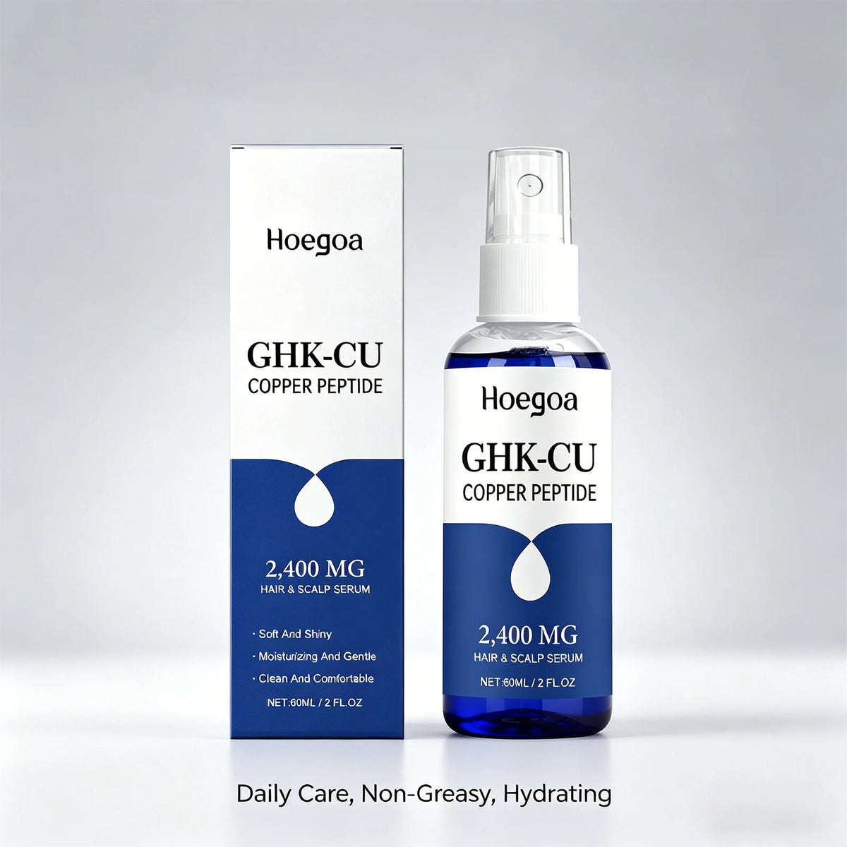GHK-Cu Copper Peptide Hair Serum Spray 60ml – Strengthen & Nourish Hair Serum Spray Axl 4 PCS