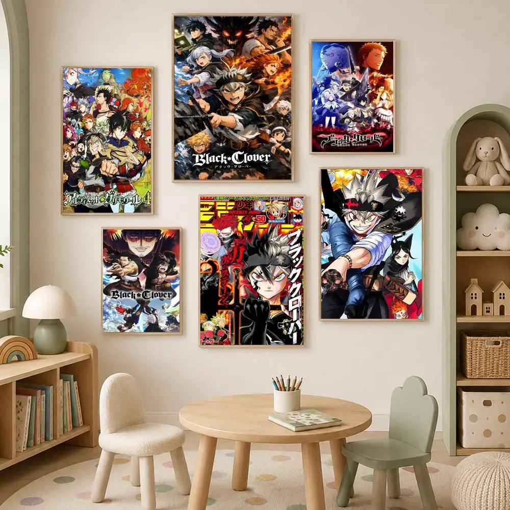 Anime Black Clover Self-Stick HD Wall Poster – Waterproof Decor Anime Wall Poster Axl
