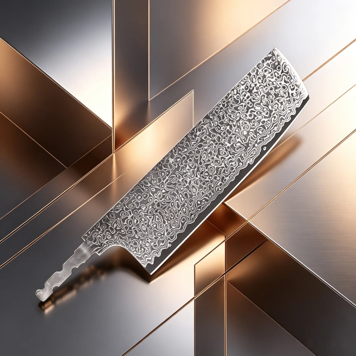 Hand Forged Damascus Steel Blank Blade – DIY Chef Cleaver Damascus Blank Blade Axl