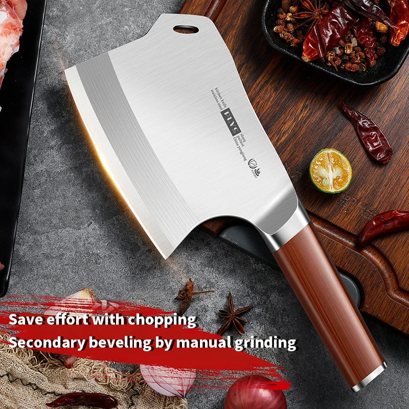 PLYS Heavy-Duty Bone Chopper Knife – Stainless Steel Butcher Axe Butcher Cleaver Knife Axl