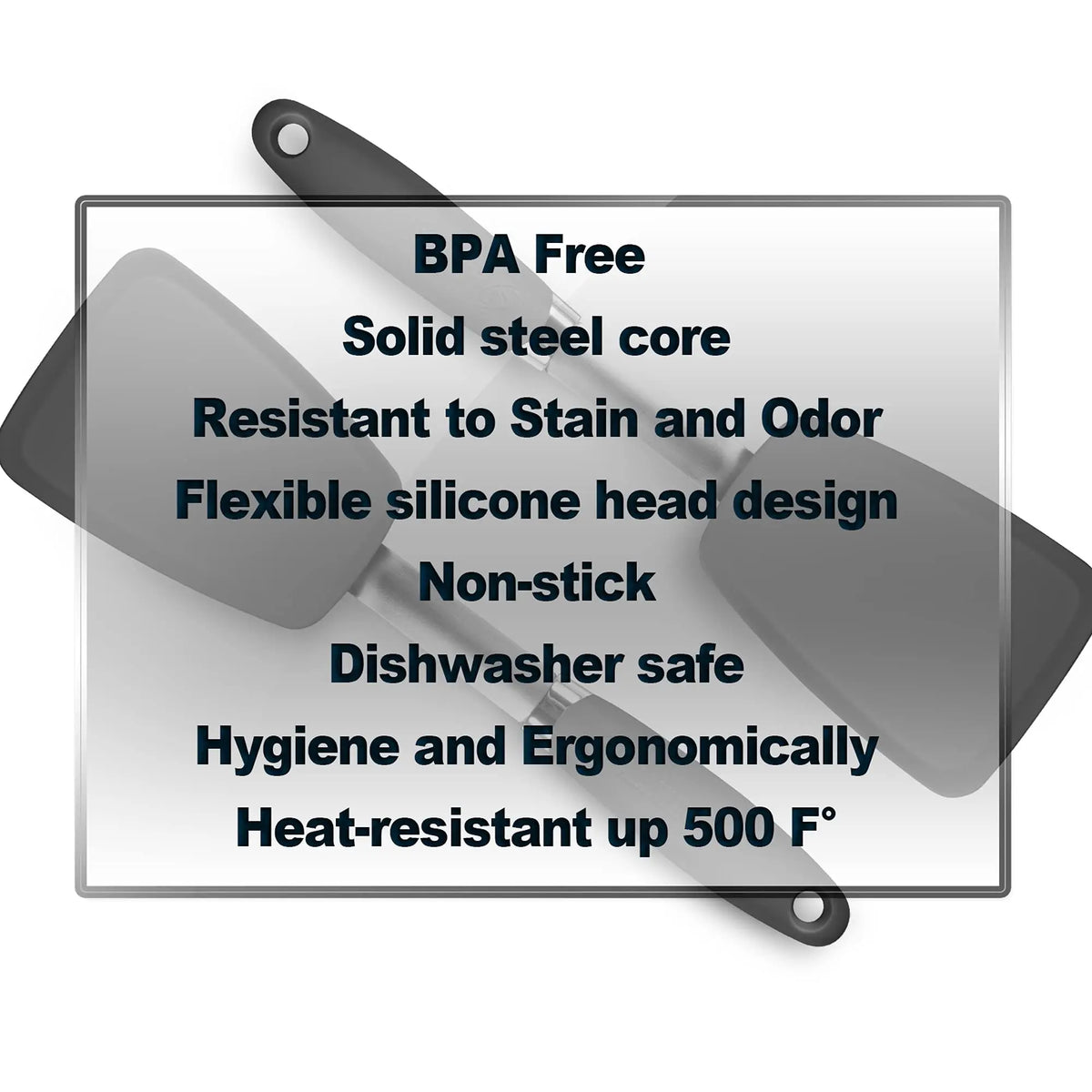 13" Flexible Silicone Spatula | Heat-Resistant Non-Stick Turner Silicone Spatula Axl