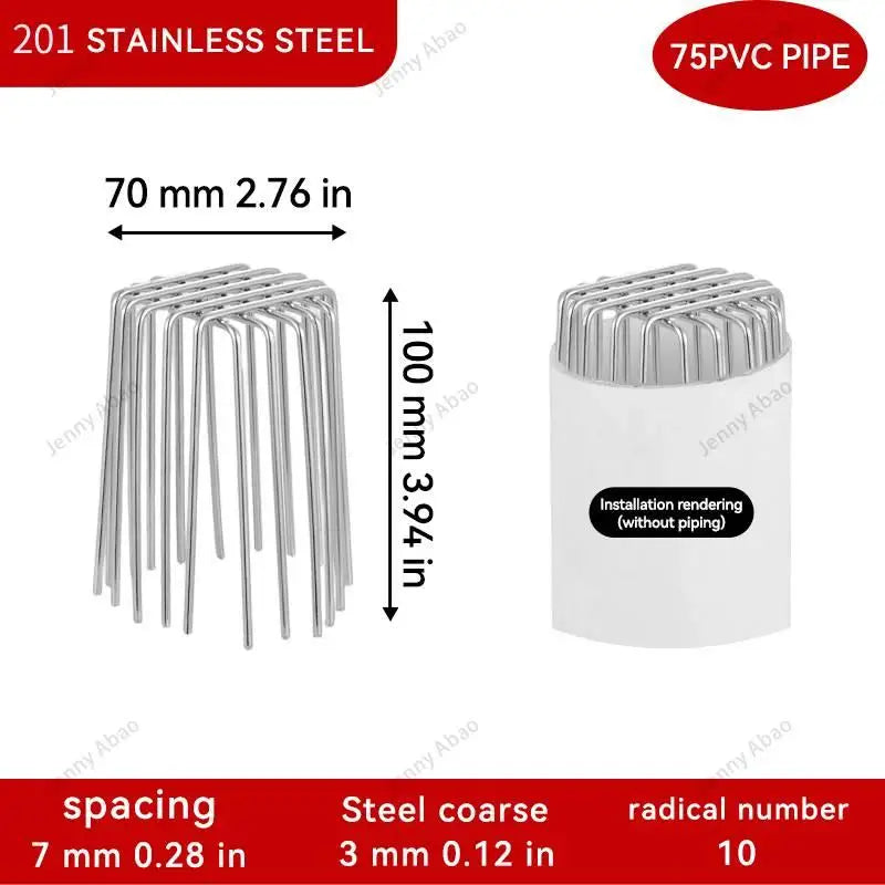 Round Stainless Steel Floor Drain Cover – Anti-Clog Balcony Floor Drain Cover Axl 75A