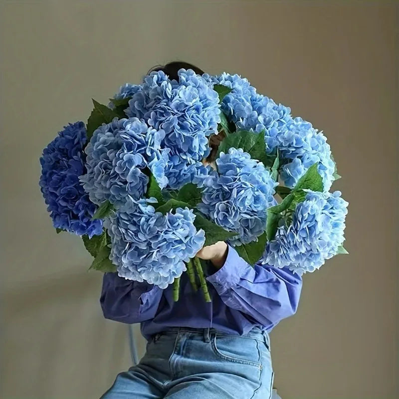 3D Real Touch Artificial Hydrangea Branch – Home & Wedding Decor Artificial Flower Branch Axl