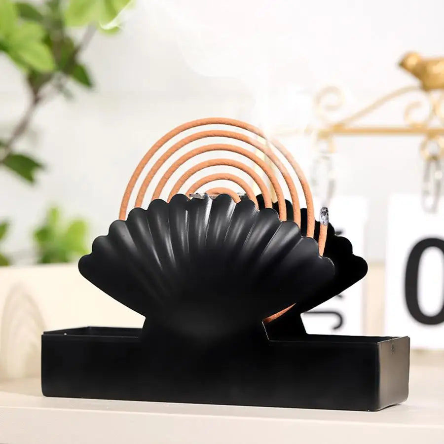 Shell Mosquito Coil Holder – Iron Burner Tray for Home & Camping Mosquito Coil Holder Axl
