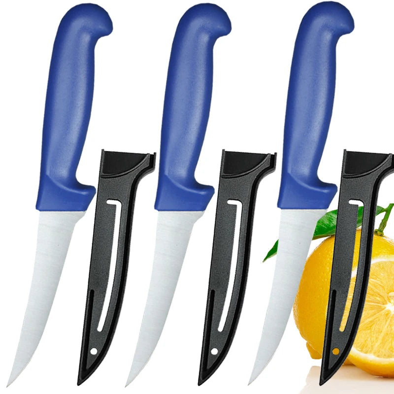 Stainless Steel Boning Knife – Meat Cleaver & Slicing Knife Boning Knife Axl 3pcs blue