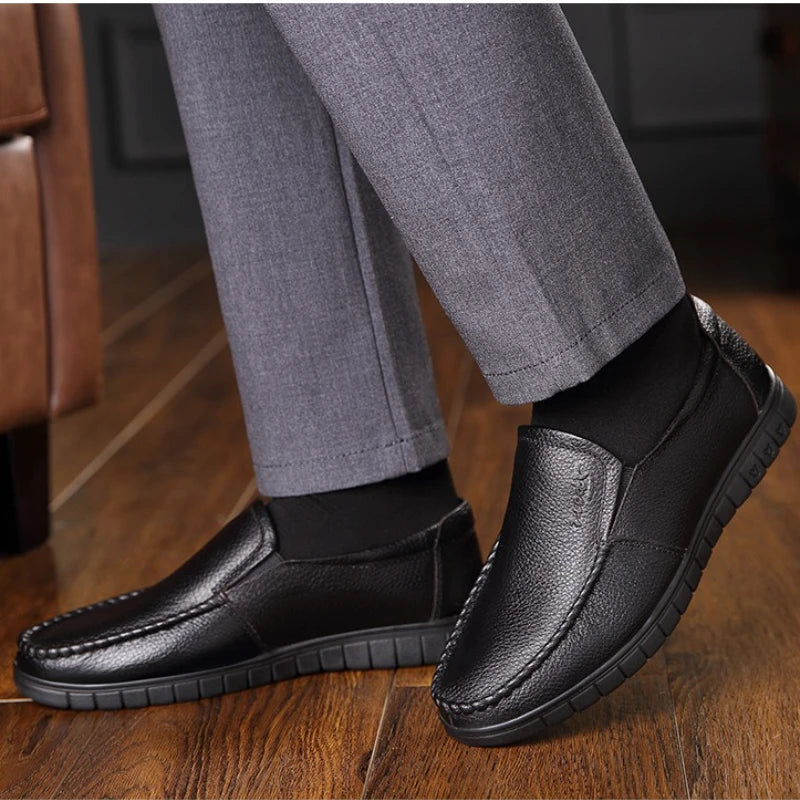 Men's Genuine Leather Slip-On Loafers | Handmade Moccasin Men's Leather Loafers Axl